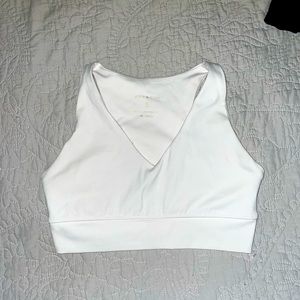 White paragon sports bra